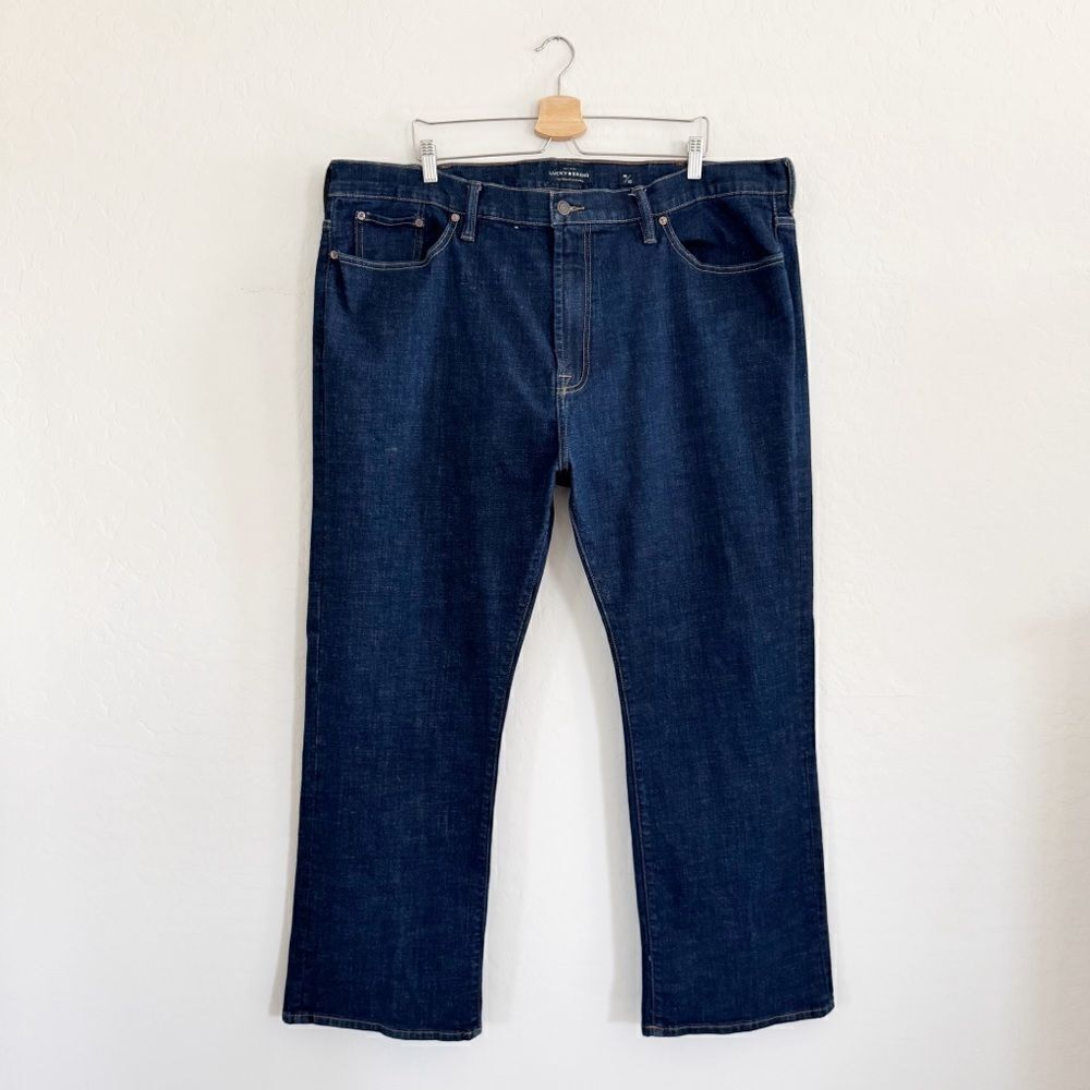 NEW Lucky Brand Men’s 181 Relaxed Straight Fit Dark Wash Jeans 46 X 32